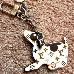 Louis Vuitton key holder and/or bag charm.